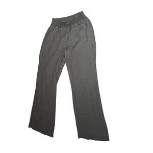 Ci‎ Sono Women's Small Olive Green Linen Blend Drawstring Waist Pants